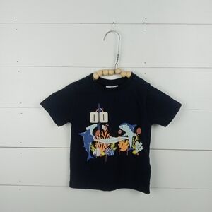 Tommy Bahama boys size 18 mos navy ocean life table tennis design tshirt